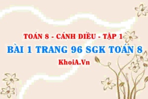 Bài 1 trang 96 SGK Toán 8 tập 1 Cánh Diều